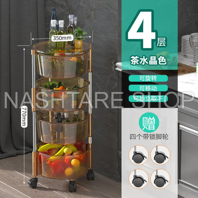 Transparent Rotary Storage Rack | رف تخزين دوار شفاف
