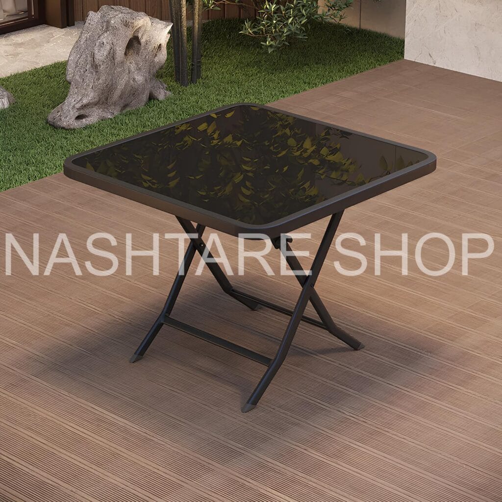 Foldable Tempered Glass Table | طاولة زجاجية قابلة للطي