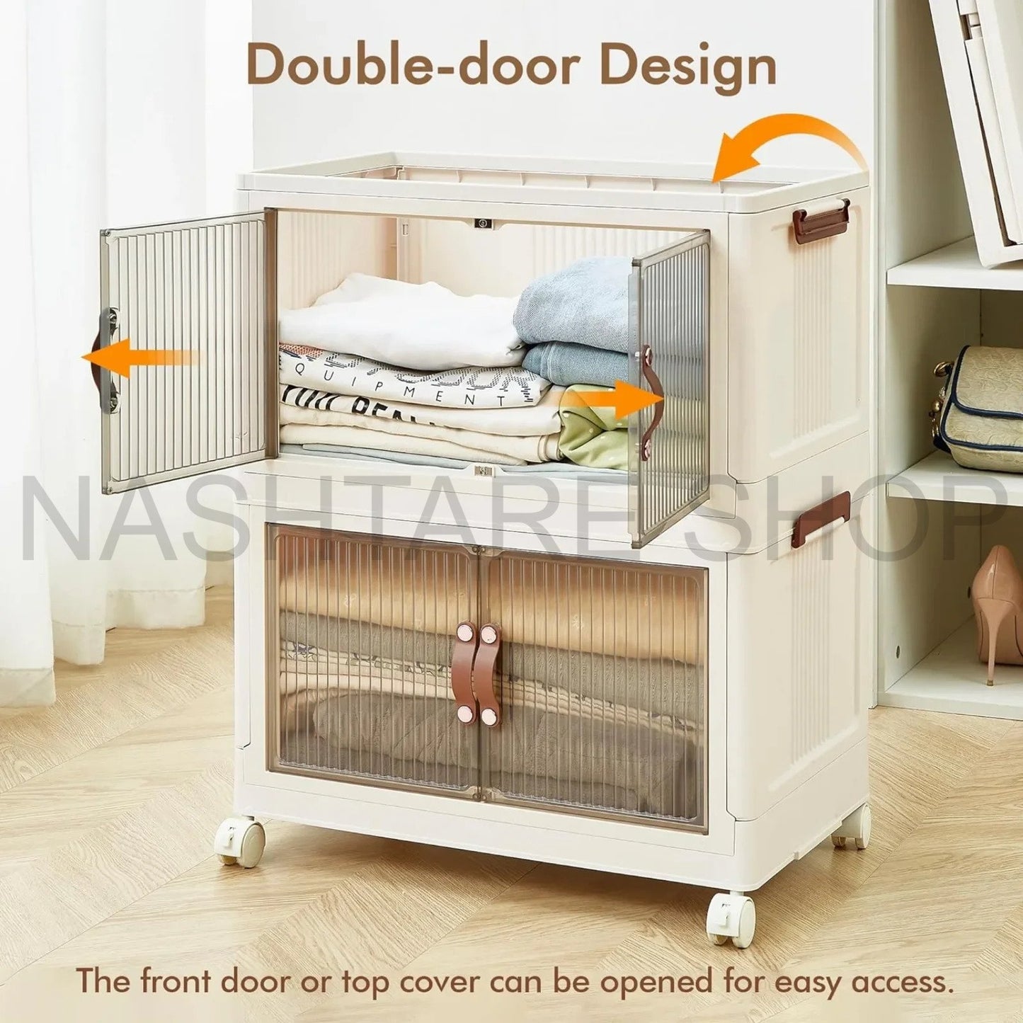 Foldable Multi-Layer Plastic Wardrobe | خزانة بلاستيكية متعددة الطبقات قابلة للطي