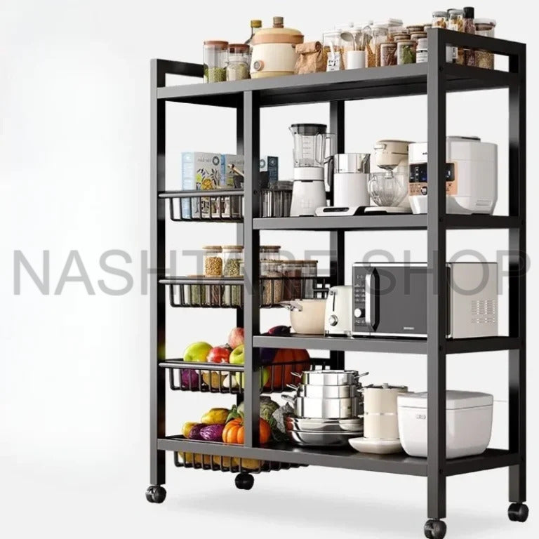 Fruit and Microwave Shelf With Basket | رف ميكروويف مع سلة للفواكه