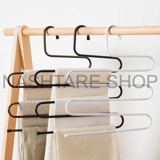 Space Saving Pants Hanger Set 2pcs | علاقة ملابس متعددة الطبقات