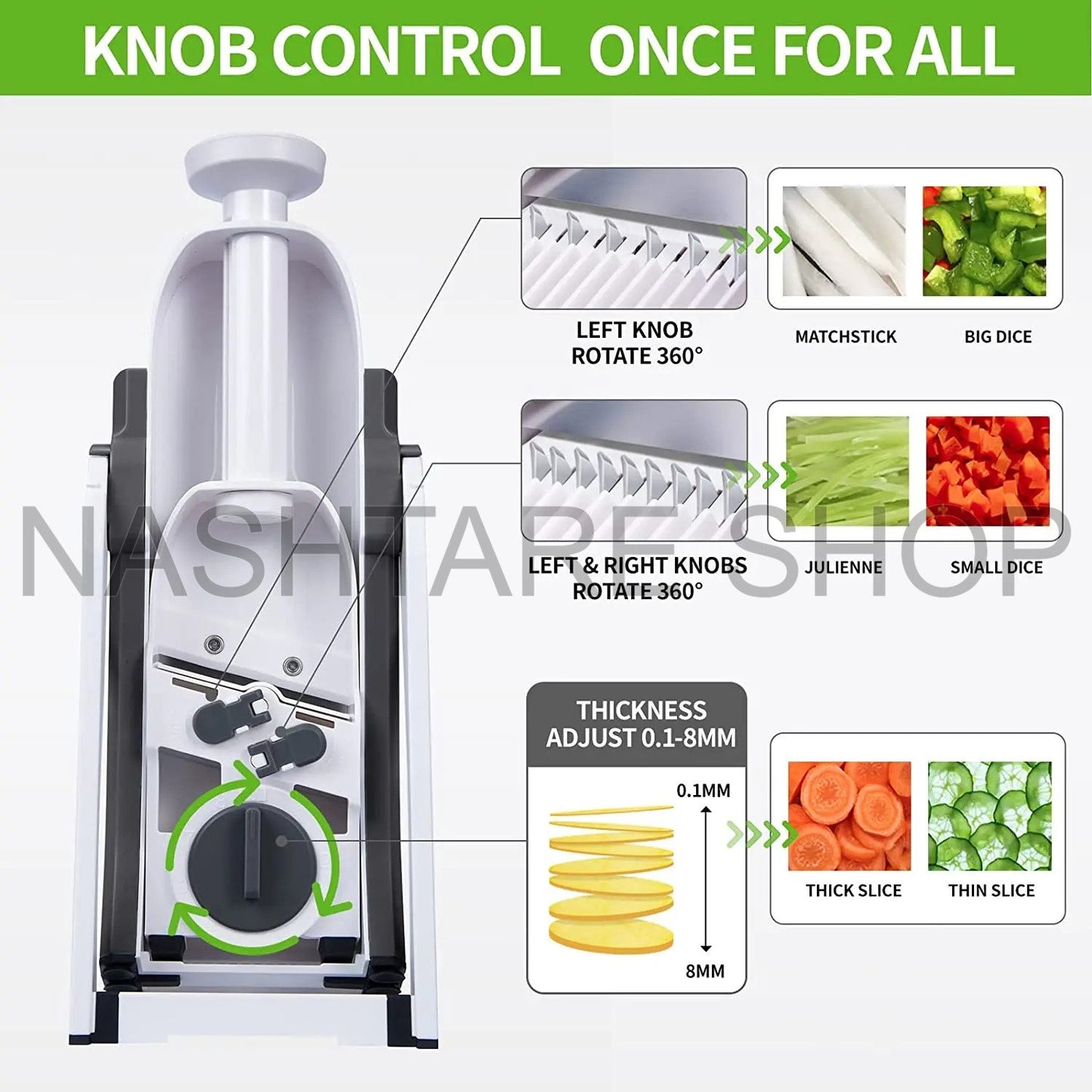 5 In 1 Manual Vegetable Cutter | قطاعة خضار يدوية