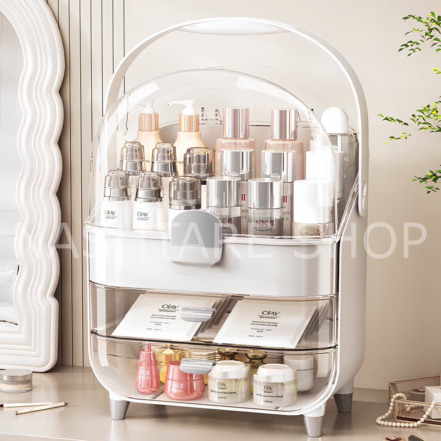 Transparent Make up organizer | منظم تجميل شفاف