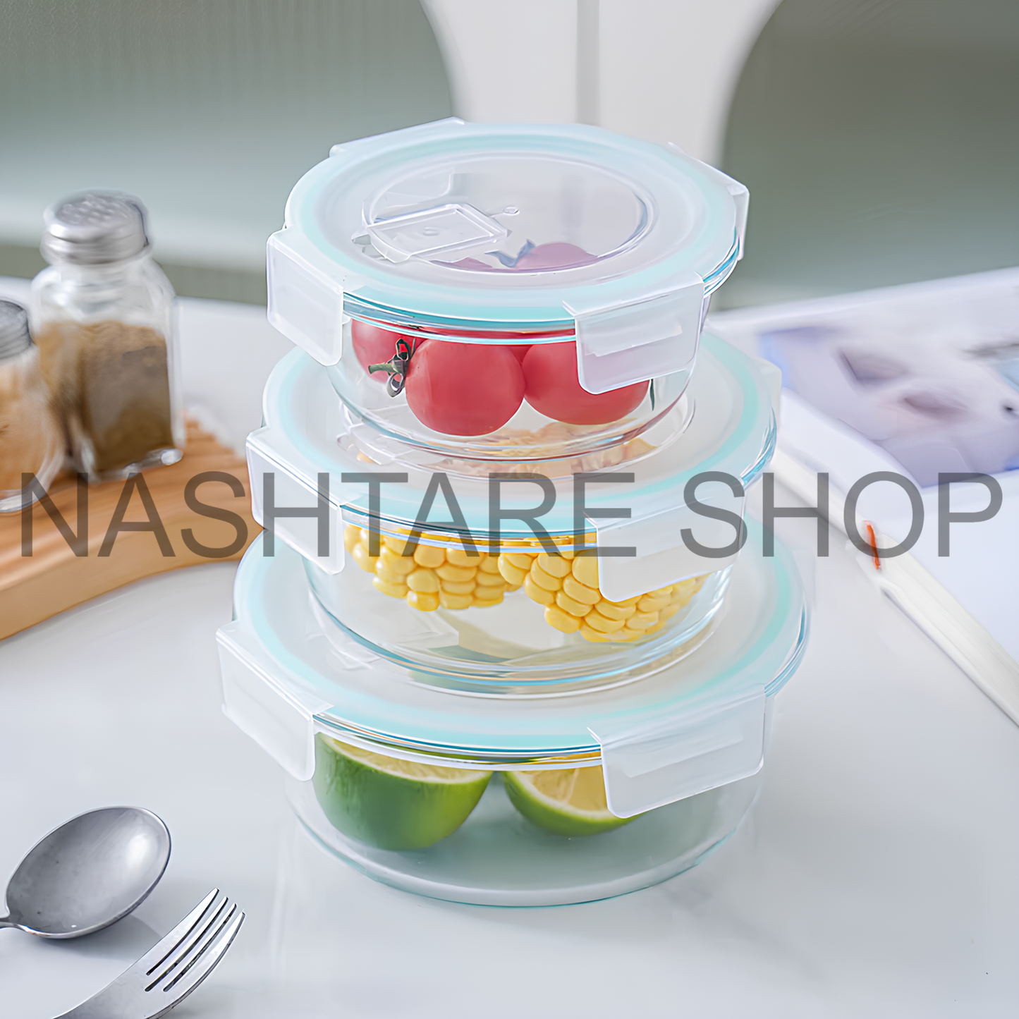 Kitchen Glass Food Containers | علب زجاجية للمطبخ