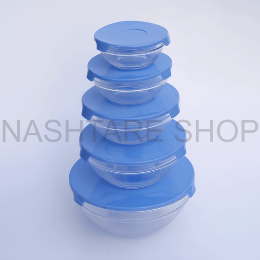5 Pcs Glass Bowl Set | طقم أوعية زجاجية 5 قطع