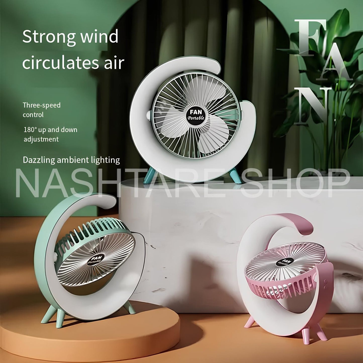 Mini Rechargeable Desk Fan | مروحة مكتب صغيرة USB